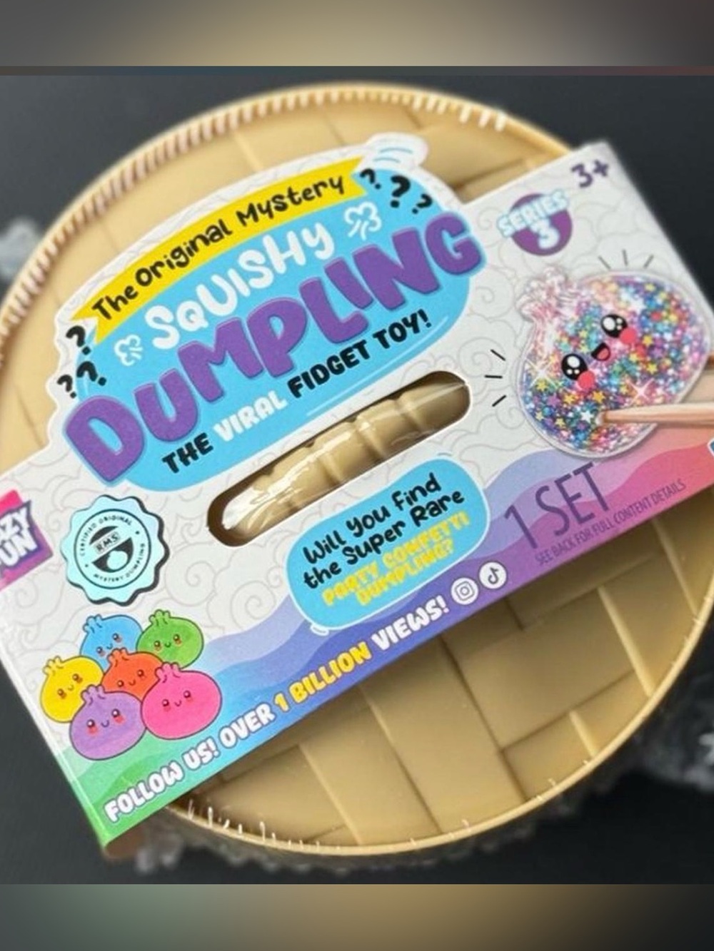 NEW RMS Crazy Fun Mystery Dumpling Bao Bun Squishy Party Confetti collection NWT